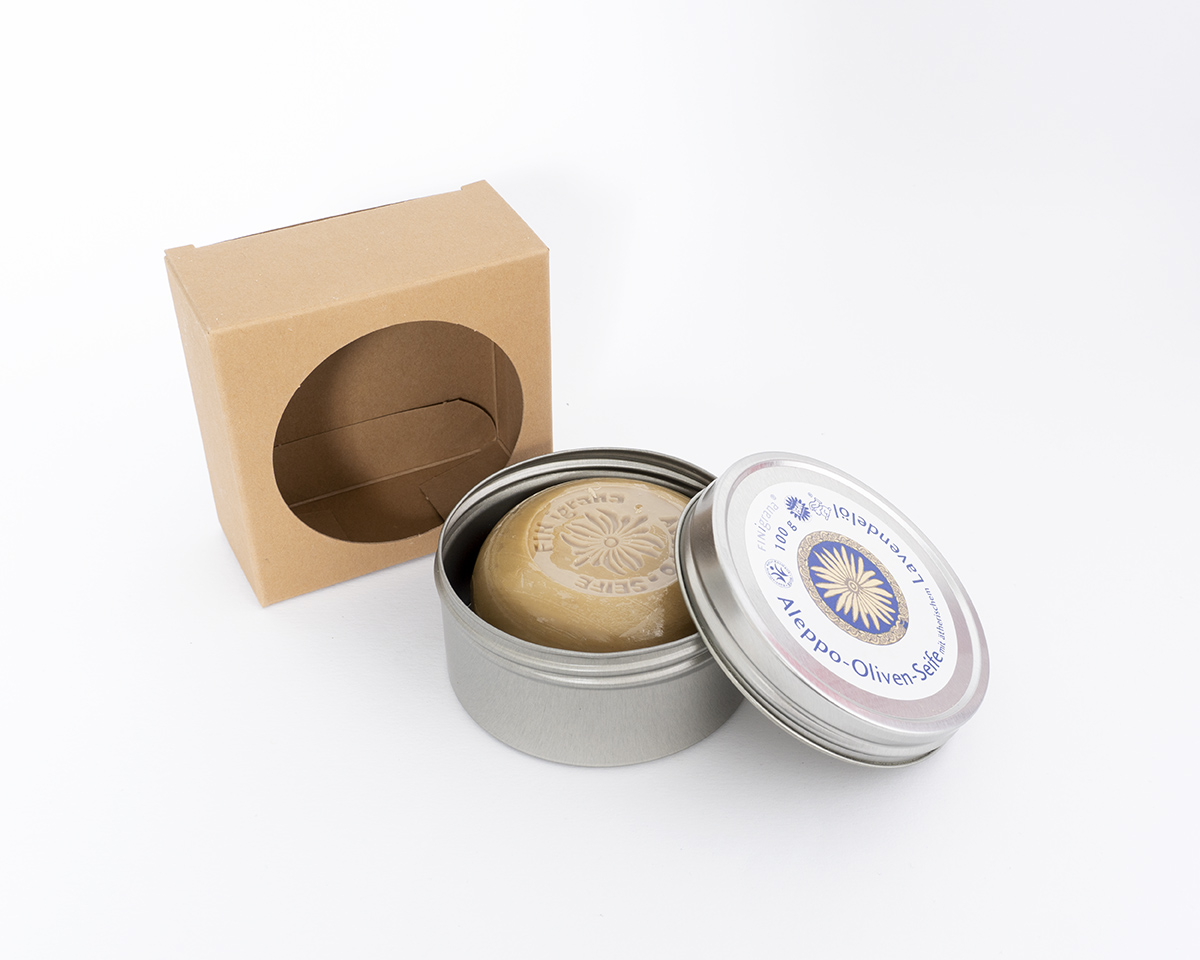 lavender soap tin box lavender round aleppo soap and its tin box