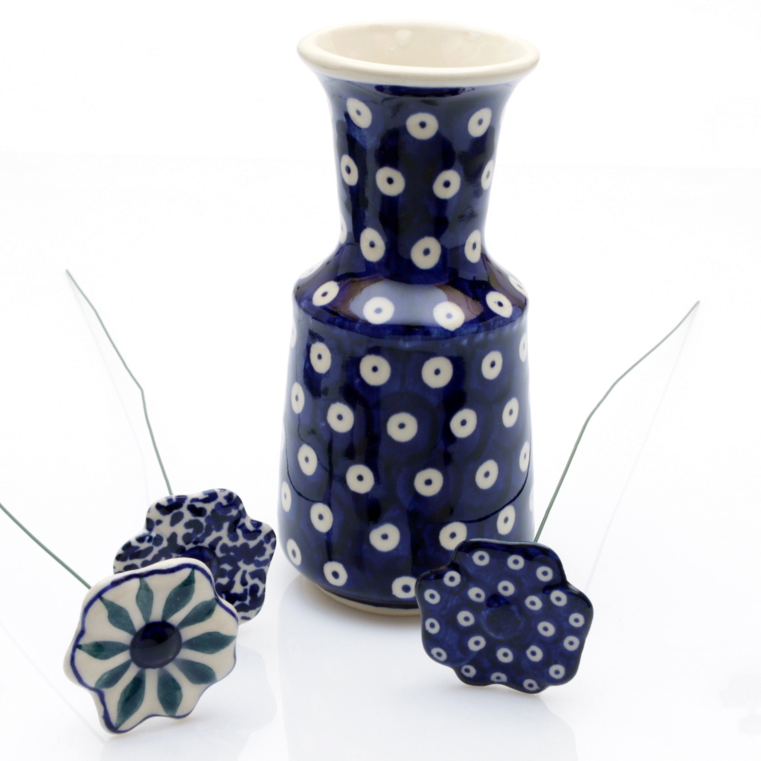 Vase bleu de Boleslawiec