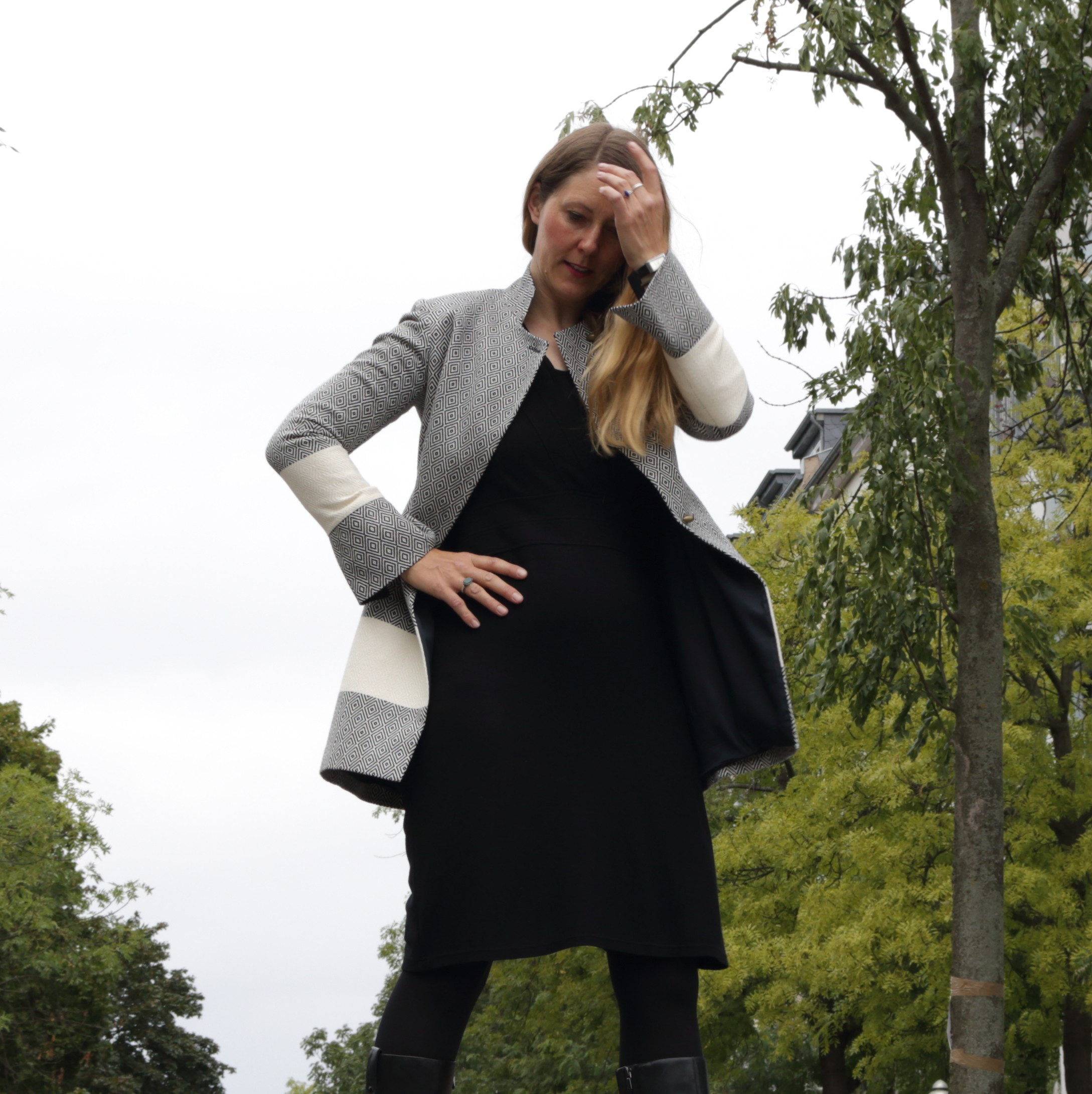 Gundara - special long jacket from hamam towel - handmade in Berlin - new design Gundara - elegant longjacket - made in Berlin - cotton from hama towel - lined