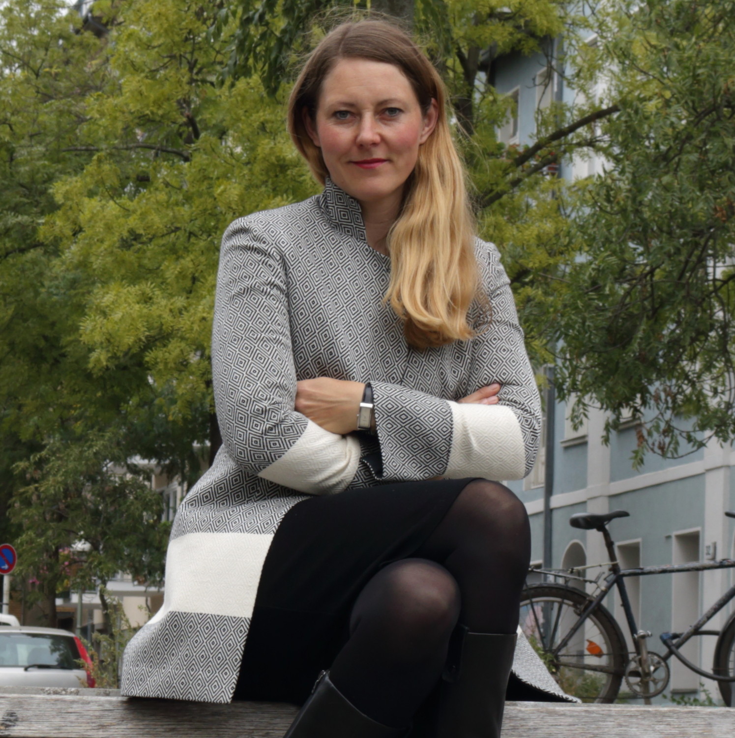 Gundara - edle Design-Jacke - Hamamtuch - chic und elegant - Baumwolle mit Futter Gundara - edle Design-Longjacke aus Baumwoll-Hamamtuch - echt chic - gefüttert