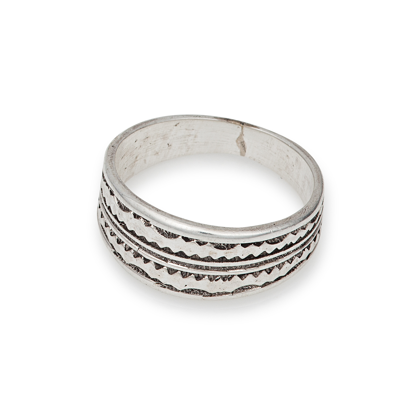 bague en argent, design Touareg 