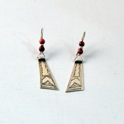 Fairtrade silver earrings - Tuareg design from Niger - handmade - Gundara Tuareg - earrings - pure silver - handmade - Tuareg Design - Niger - Gundara