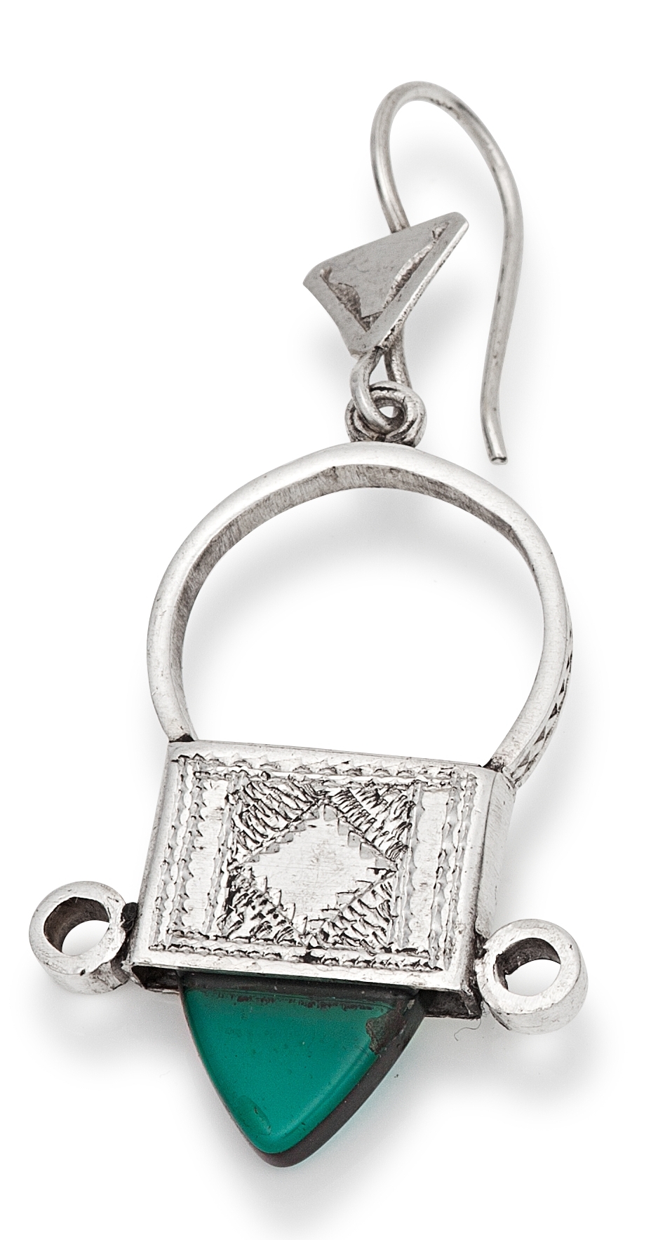 Ingal Cross Earings Ingal Cross earing, silver and glass