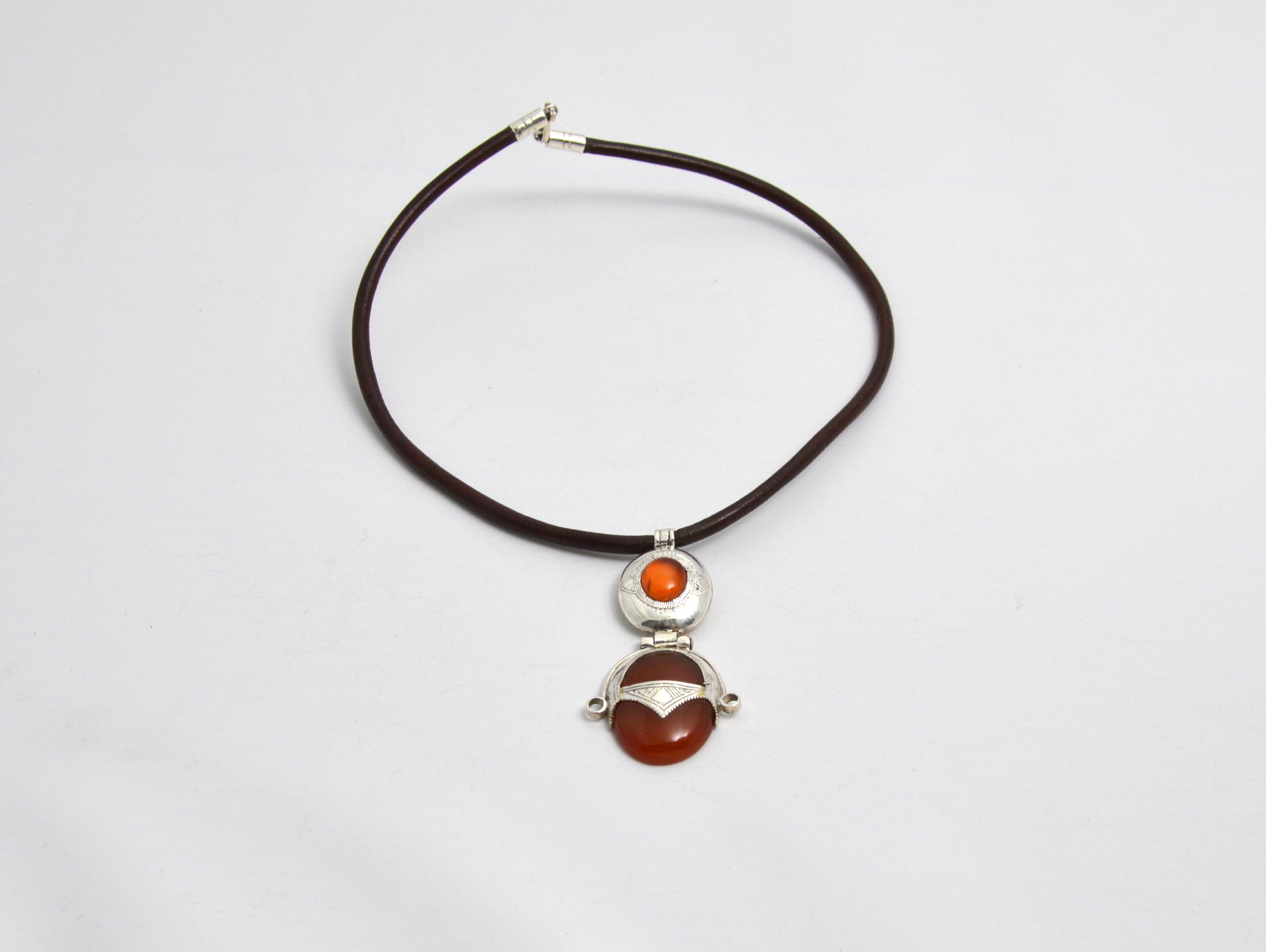 pendentif agate et argent