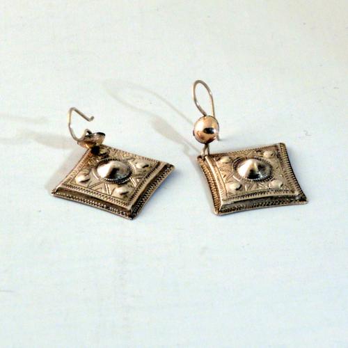 Traditional Tuareg earrings - pure silver - fine craftmenship - Gundara Tuareg silver earrings - fairtrade and handmade from Tuareg in Niger - Gundara