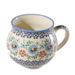 40cl cup with red and blue fine flowers