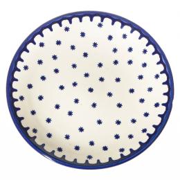 cobalt blue stars dessert plate