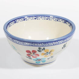 flowers on a small polish ceramic bowl
