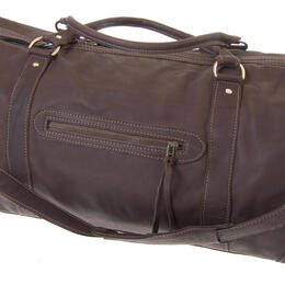 Brown leather travel bag from Zambia