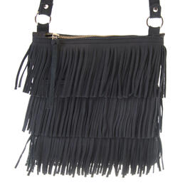 Fringe - Small shoulder bag - Black Colour - Jackal and Hide