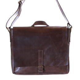 Gundara - shoulder bag - genuine leather laptop bag - handmade in Ethiopia