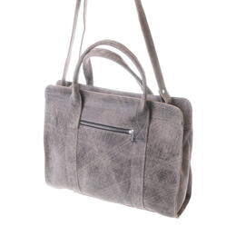 Gundara - fair grey-scratch leather bag from Ethiopia - fairchain and handmade