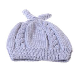 Beanie with antennas baby alpaca beanie with 2 antennas - Light blue