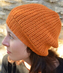 orange beanie from Peru