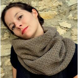 Chesnut grey mixed wool scarf