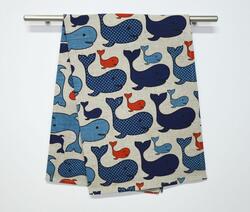 blue wale kitchen towel