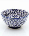 Bubble pattern classic cafe au lait stoneware bowl from Boleslawiec, Poland