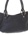 fida zipper closed bag in black leather