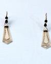 Traditional tuareg earrings from silver and onyx - handmade by Tuareg in Niger - Gundara